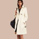 Burberry Burberry Oversize Detail Silk Trench Coat, Size: 00, White