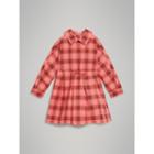 Burberry Burberry Check Cotton Drawcord Dress, Size: 4y