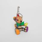Burberry Burberry Thomas Bear Charm In Rainbow Vintage Check Cashmere, Yellow