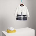 Burberry Burberry Check Cuff Cotton Knit Cardigan, Size: 6y, White