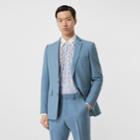 Burberry Burberry English Fit Wool Mohair Tailored Jacket, Size: 34r, Blue