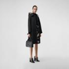 Burberry Burberry Detachable Hood Tropical Gabardine Car Coat, Size: 06, Black