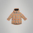 Burberry Burberry Vintage Check Down-filled Hooded Puffer Jacket, Size: 14y, Yellow