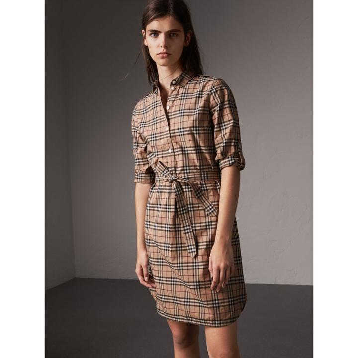 Burberry Burberry Check Cotton Tunic Dress, Size: 06