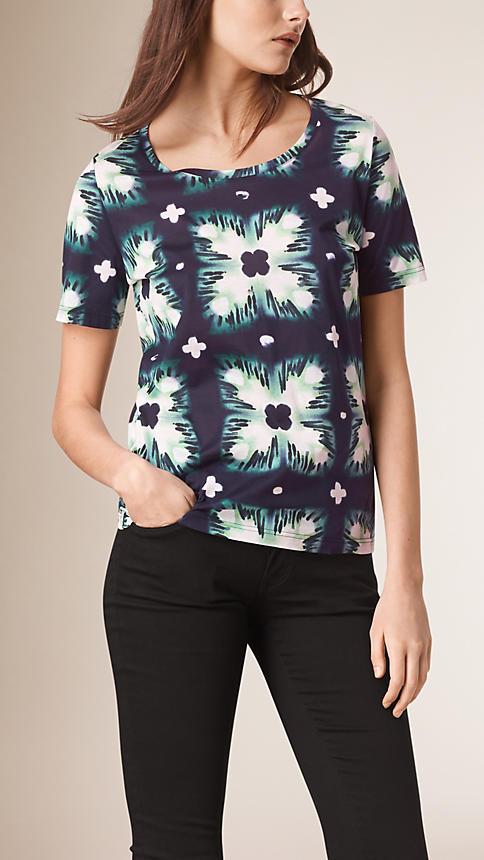Burberry Tie-dye Print Cotton T-shirt