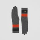 Burberry Burberry Monogram Motif Merino Wool Cashmere Gloves, Size: M/l, Grey