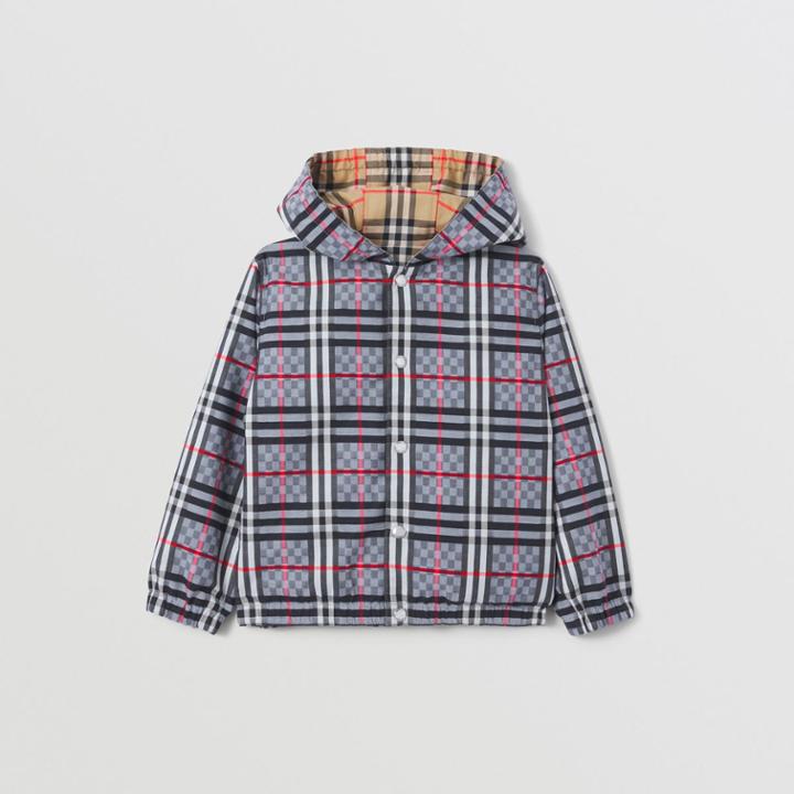 Burberry Burberry Childrens Reversible Check Stretch Cotton Jacquard Jacket, Size: 12y