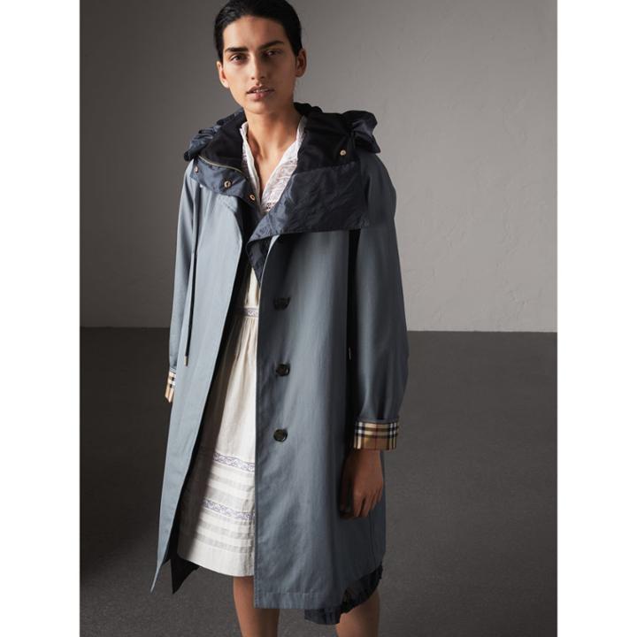 Burberry Burberry The Camden Car Coat, Size: 06, Blue