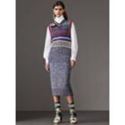 Burberry Burberry Cashmere Cotton Wool Blend Moulin Skirt