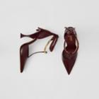 Burberry Burberry Chain Detail Patent Leather Pumps, Size: 35, Red