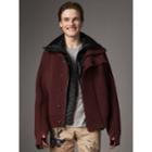 Burberry Burberry Rib Knit Cotton Blend Jacket With Down-filled Gilet, Size: M, Red