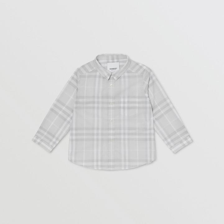 Burberry Burberry Childrens Vintage Check Cotton Shirt, Size: 2y, Grey