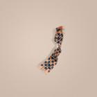 Burberry Burberry The Mini Classic Cashmere Scarf In Check And Dots, Size: Os, Blue