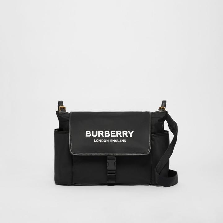 Burberry Burberry Childrens Logo Print Baby Changing Bag, Black