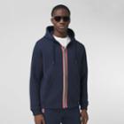 Burberry Burberry Icon Stripe Detail Cotton Hooded Top, Size: M, Blue