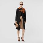 Burberry Burberry Two-tone Cotton Gabardine Trench Coat, Size: 02, Black