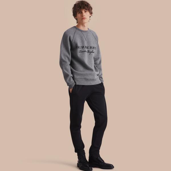 Burberry Cotton Blend Knit Sweat Pants