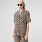 Burberry Burberry Monogram Print Silk Pyjama Shirt, Size: 0