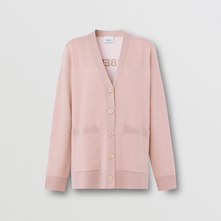 Burberry Burberry Horseferry Square Wool Blend Jacquard Cardigan
