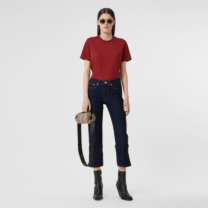 Burberry Burberry Monogram Motif Cotton T-shirt, Red