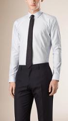 Burberry Modern Fit Striped Cotton Shirt