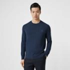 Burberry Burberry Monogram Motif Cashmere Sweater, Size: L, Blue