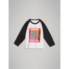 Burberry Burberry Long-sleeve Poster Graphic Cotton T-shirt, Size: 14y, White