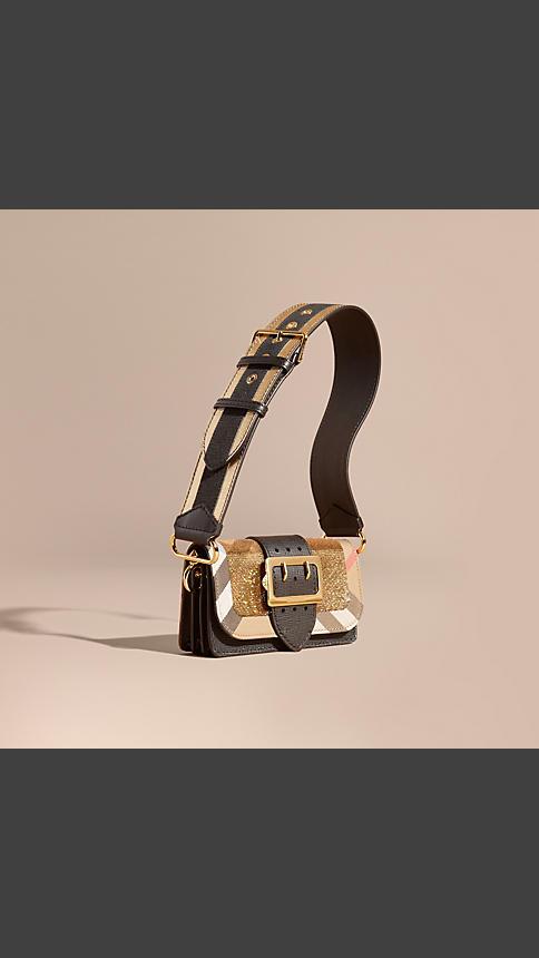 Burberry The Small Buckle Bag In Sequins And House Check
