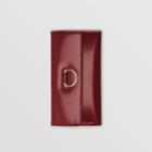 Burberry Burberry D-ring Patent Leather Continental Wallet, Red