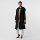 Burberry Burberry Wool Cashmere Double-breasted Coat, Size: 04, Black