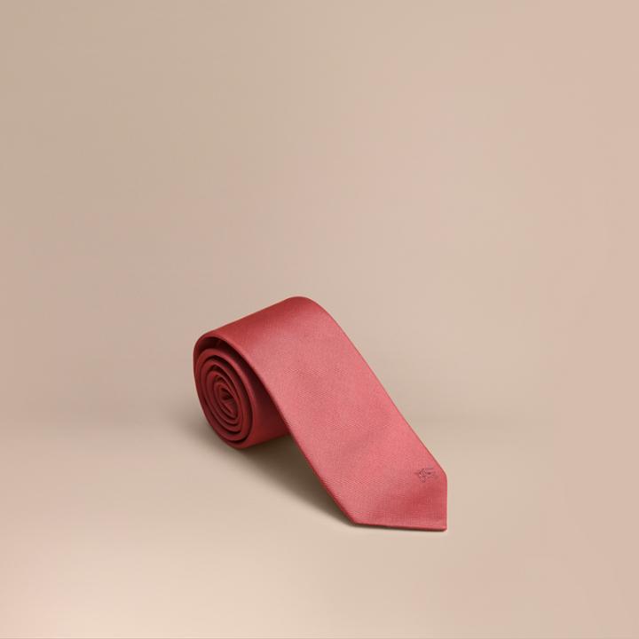 Burberry Burberry Modern Cut Silk Twill Tie, Pink