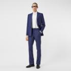 Burberry Burberry Classic Fit Birdseye Wool Tailored Trousers, Size: 46, Blue