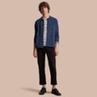 Burberry Burberry Knitted Cashmere Cotton Workwear Jacket, Blue