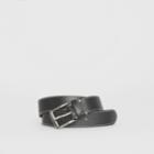 Burberry Burberry Topstitched Leather Belt, Size: 100, Black