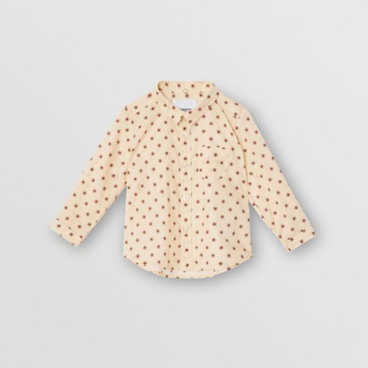 Burberry Burberry Childrens Star Print Cotton Shirt, Size: 2y, Red