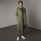Burberry Burberry The Brighton Car Coat, Size: 36, Green