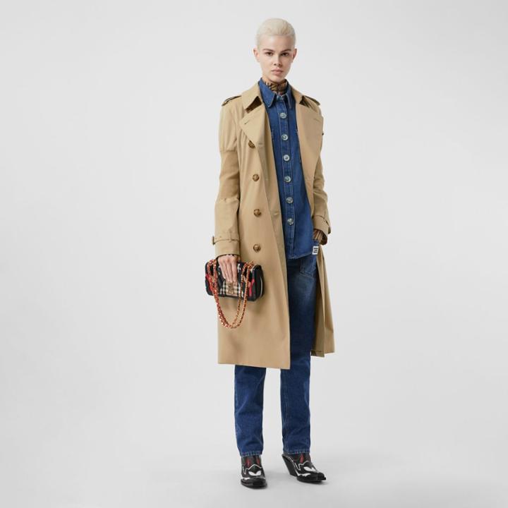 Burberry Burberry Panelled-sleeve Cotton Gabardine Oversized Trench Coat, Size: 06, Yellow