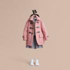 Burberry Burberry Wool Duffle Coat With Check-lined Hood, Size: 6y, Pink