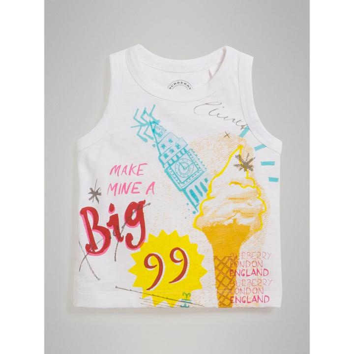 Burberry Burberry Ice-cream Print Cotton Jersey Vest, Size: 12m