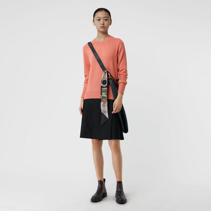 Burberry Burberry Archive Logo Appliqu Cashmere Sweater, Size: Xl, Pink