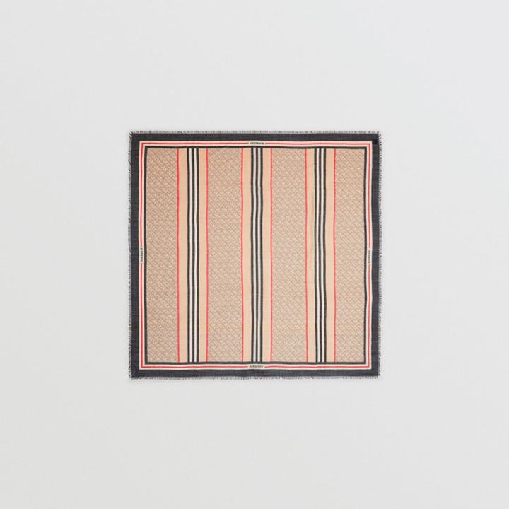 Burberry Burberry Logo Detail Wool Silk Sweater, Black