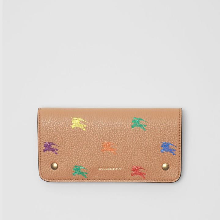 Burberry Burberry Ekd Leather Phone Wallet, Beige