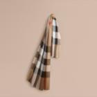 Burberry Burberry Check Modal Cashmere And Silk Scarf, Brown