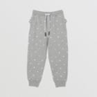 Burberry Burberry Childrens Star And Monogram Print Cotton Jogging Pants, Size: 6y, Grey