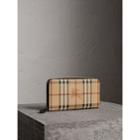 Burberry Burberry Haymarket Check And Leather Ziparound Wallet