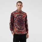 Burberry Burberry Graffiti Archive Scarf Print Cotton Shirt, Size: L, Blue