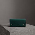 Burberry Burberry Two-tone Leather Continental Wallet, Green