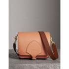 Burberry Burberry The Square Satchel In Leather, Brown