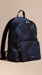Burberry Leather-trimmed Printed Backpack
