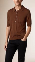 Burberry Prorsum Fine Gauge Knitted Silk Polo Shirt